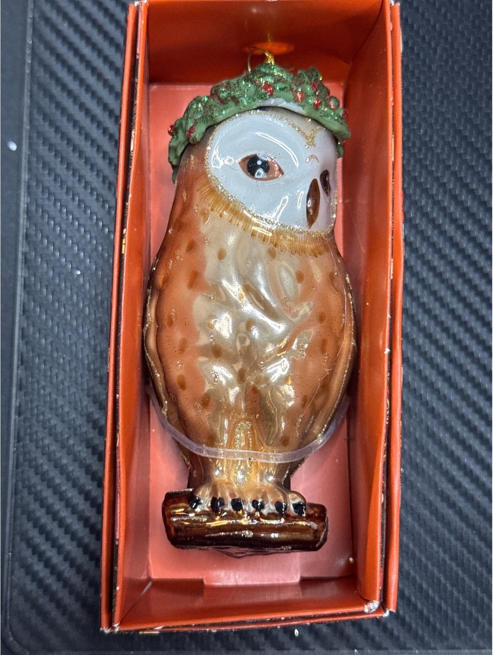 John Derian Company Glass Owl Ornament NIB